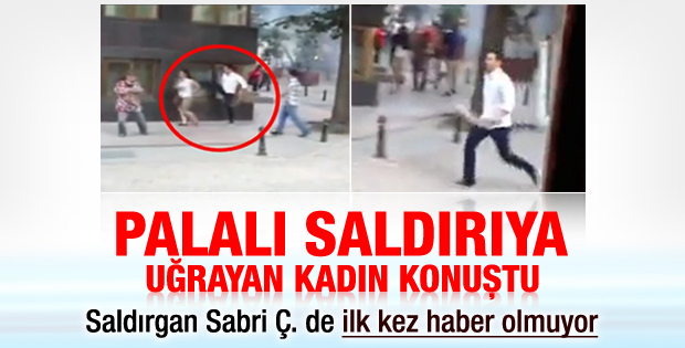 Taksim’de palalı adam